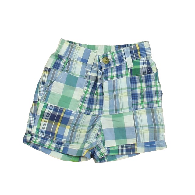 Janie and Jack Blue | Green Plaid Shorts 12-18 Months 