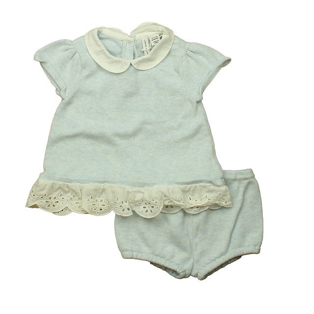 Janie and Jack 2-pieces Blue | White Apparel Sets 12-18 Months 
