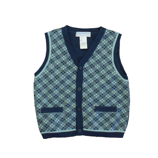 Janie and Jack Blue Sweater Vest 12-18 Months 