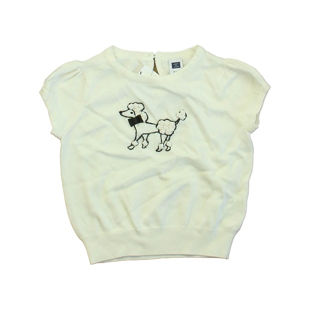 Janie and Jack Ivory Poodle Sweater 12-18 Months 