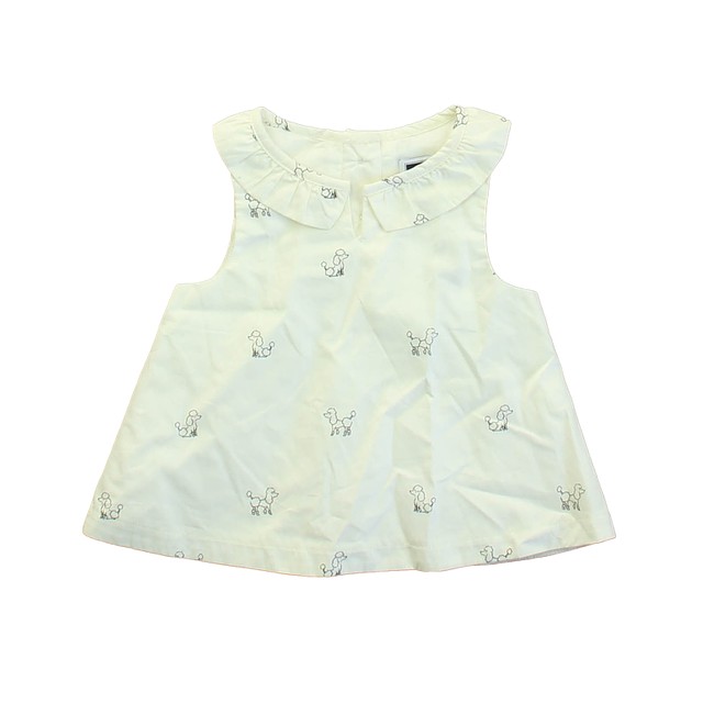 Janie and Jack Ivory Poodles Blouse 12-18 Months 