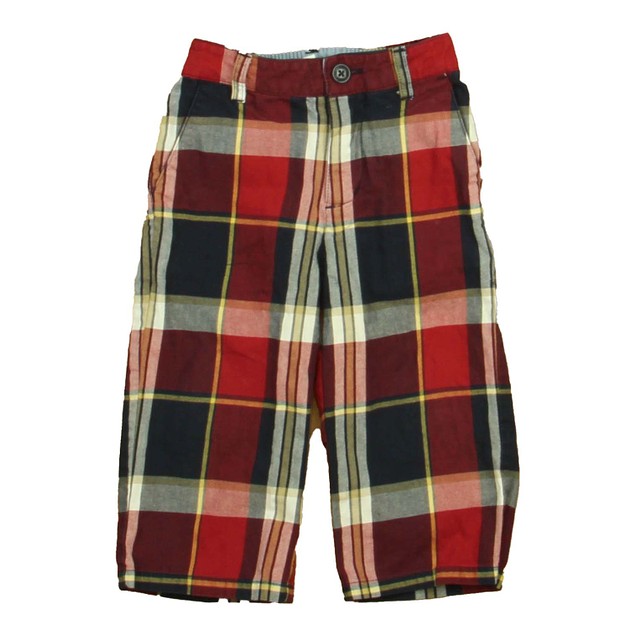 Janie and Jack Navy | Red Plaid Pants 12-18 Months 