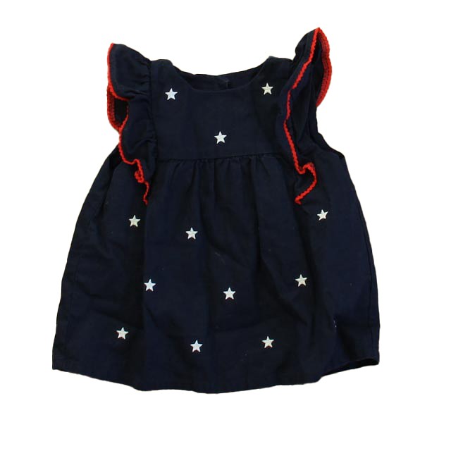 Janie and Jack Navy | White Stars Blouse 12-18 Months 