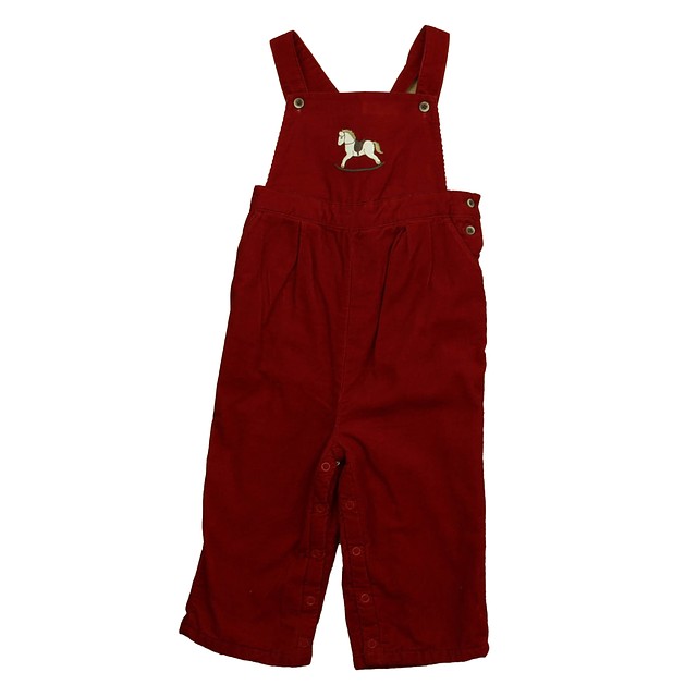 Janie and Jack Red Overalls 12-18 Months 