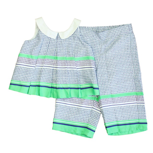 Janie and Jack 2-pieces White | Green | Blue Apparel Sets 12-24 Months 