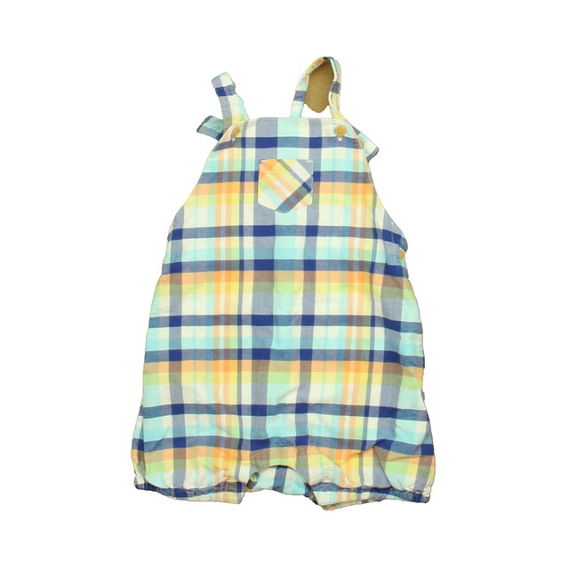 Janie and Jack Blue | Yellow Plaid Romper 18-24 Months 