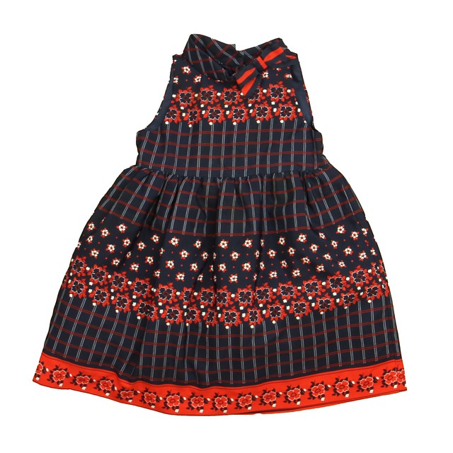 Janie and Jack Navy | Red Floral Dress 18-24 Months 