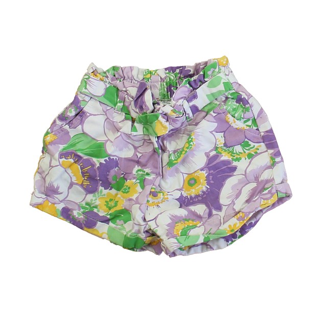 Janie and Jack Purple | Green Floral Shorts 18-24 Months 