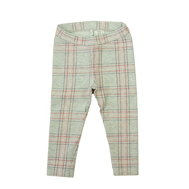 Janie and Jack Gray | Pink Plaid Leggings 18-24 Months 