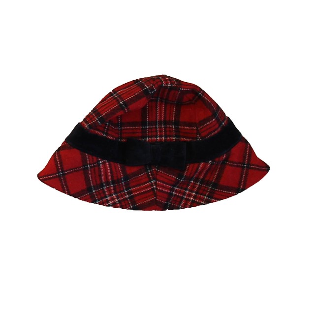 Janie and Jack Red Plaid Hat 2-3T 