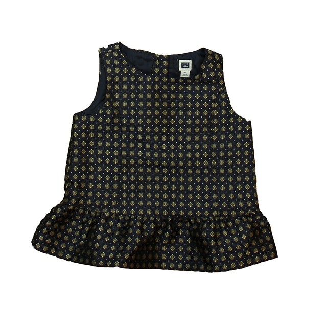 Janie and Jack Navy | Gold Blouse 2T 