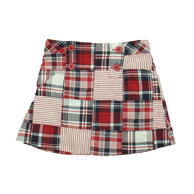 Janie and Jack Red | Navy Patchwork Skirt 2T 