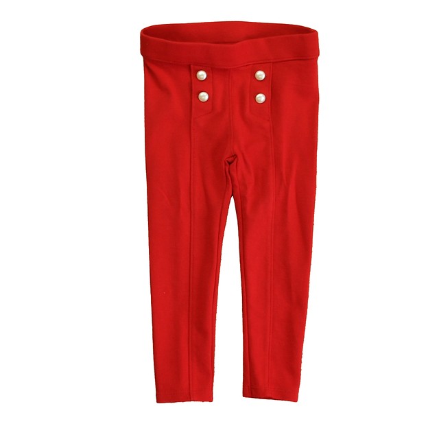 Janie and Jack Red Leggings 2T 