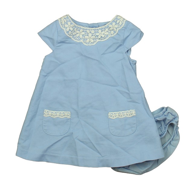 Janie and Jack 2-pieces Blue | White Dress 3-6 Months 
