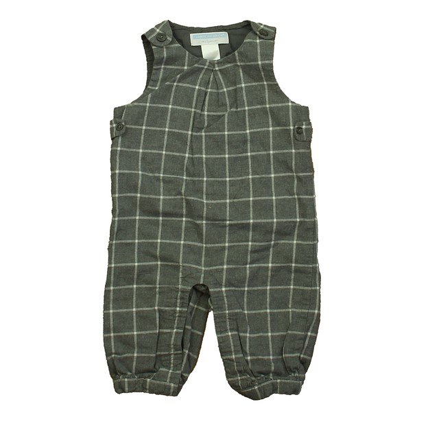 Janie and Jack Gray Plaid Romper 3-6 Months 