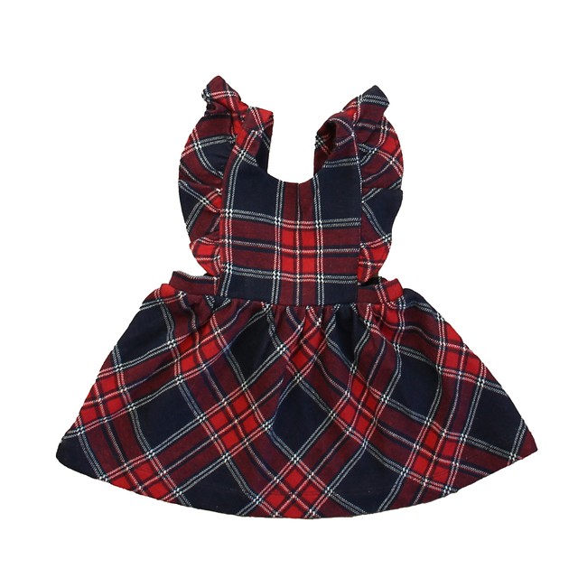 Janie and Jack Navy | Red Plaid Jumper 3-6 Months 