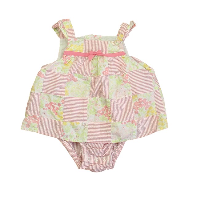 Janie and Jack Pink | Yellow Romper 3-6 Months 