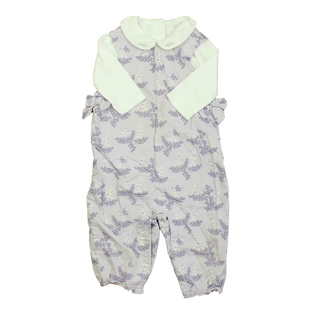 Janie and Jack 2-pieces Purple | White Jumper 3-6 Months 