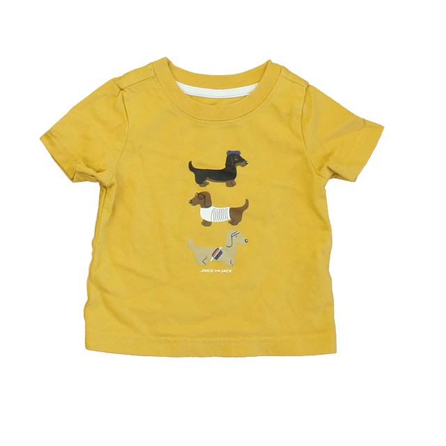 Janie and Jack Yellow Dogs T-Shirt 3-6 Months 