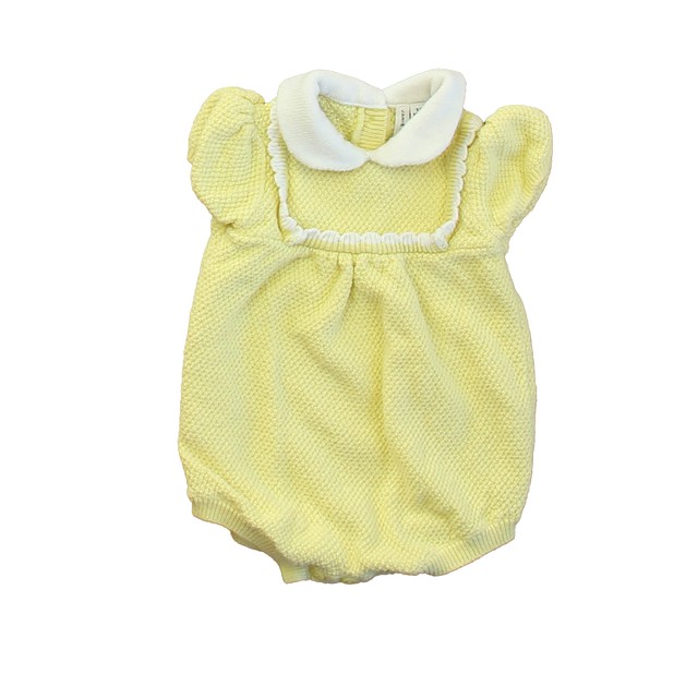 Janie and Jack Yellow Stripe Romper 3-6 Months 