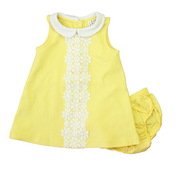 Janie and Jack 2-pieces Yellow | White Dress 3-6 Months 