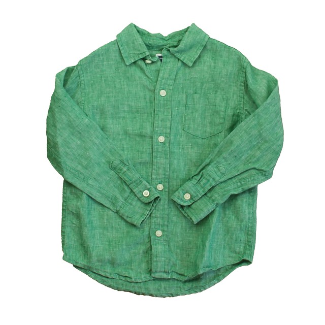 Janie and Jack Green Button Down Long Sleeve 3T 