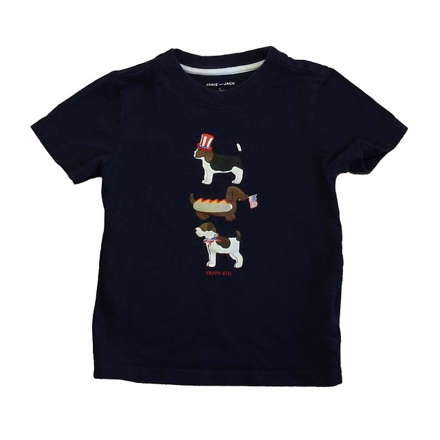 Janie and Jack Navy Dogs T-Shirt 3T 