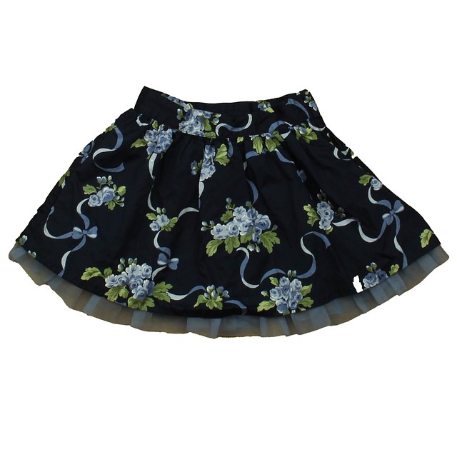 Janie and Jack Navy Floral Skirt 4T 