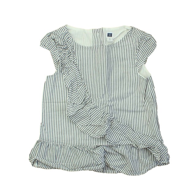 Janie and Jack White | Blue | Stripes Blouse 4T 
