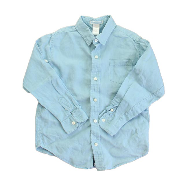 Janie and Jack Blue Button Down Long Sleeve 5T 