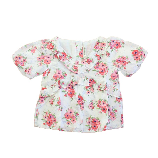 Janie and Jack Pink Floral Blouse 6-12 Months 