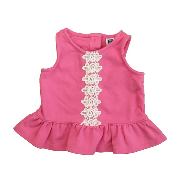 Janie and Jack Pink | White Tank Top 6-12 Months 