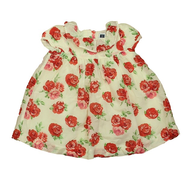 Janie and Jack Red Floral Dress 6-12 Months 