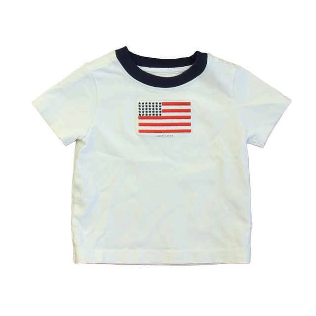Janie and Jack White Flag T-Shirt 6-12 Months 