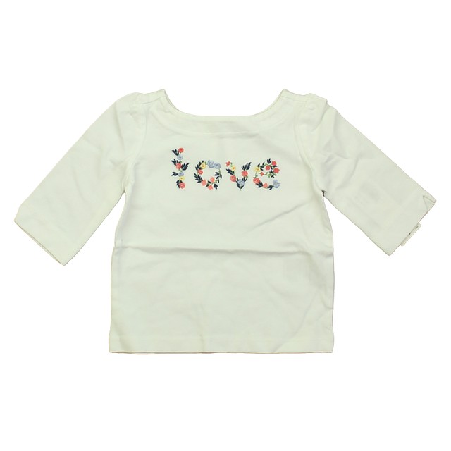 Janie and Jack White Love Long Sleeve T-Shirt 6-12 Months 