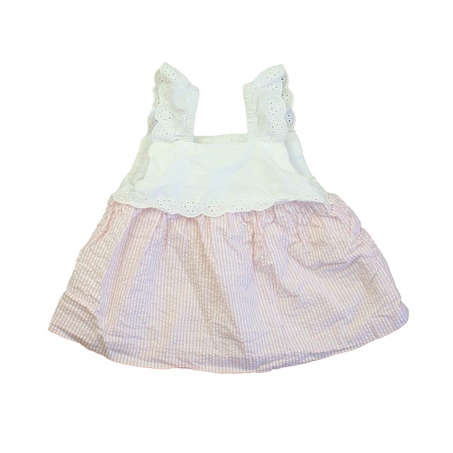 Janie and Jack White | Pink Blouse 6-12 Months 