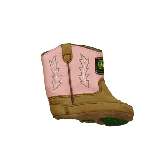 John Deere Brown | Pink Boots 1 Infant 