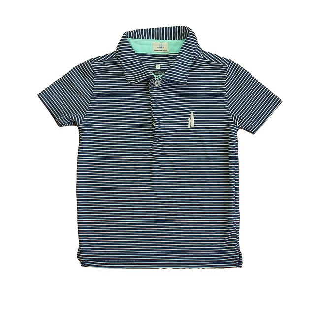 Johnnie-O Blue Stripe Polo Shirt 4T 