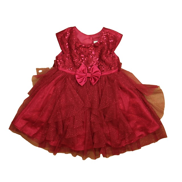 Jona Michelle Maroon Sparkle Special Occasion Dress 2T 