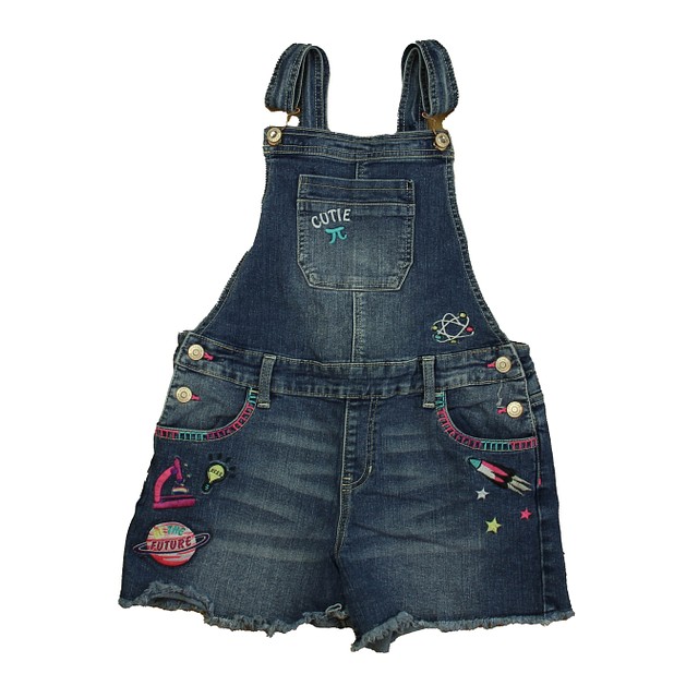 Jordache Blue Patchwork Overall Shorts 14-16 Years 