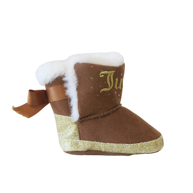 Juicy Couture Brown | Gold Boots 2 Infant 