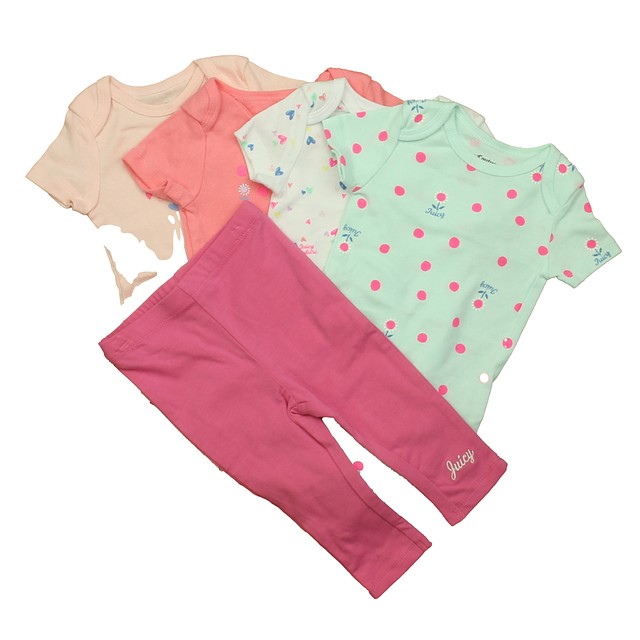 Juicy Couture 5-pieces Pink | Blue Apparel Sets 3-6 Months 