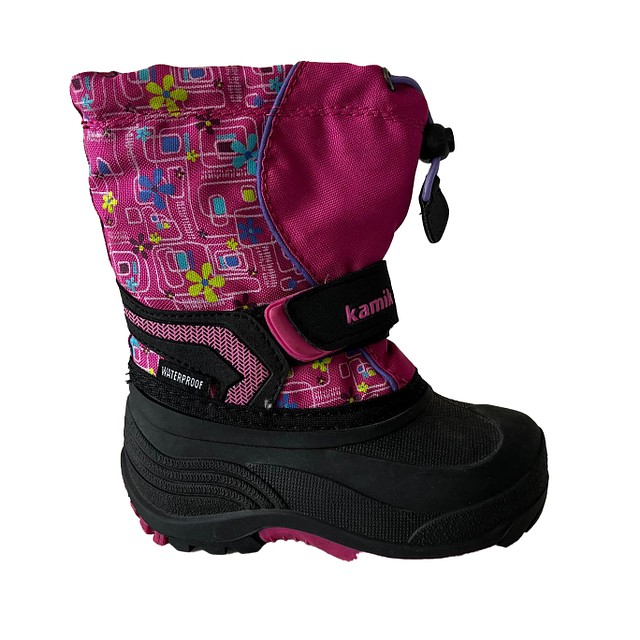 Kamik Pink | Black Boots 8 Toddler 
