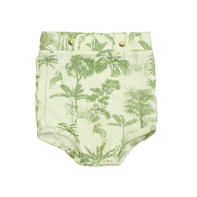 Kate Quinn Organics Ivory | Green Jungle Shorts 12-18 Months 