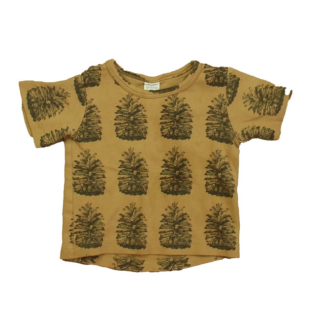 Kate Quinn Organics Tan Pinecones Short Sleeve Shirt 12-18 Months 
