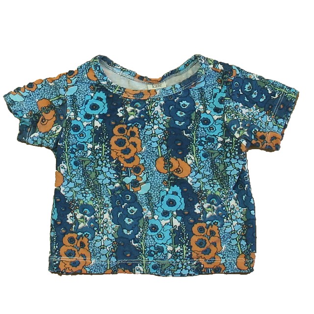 Kate Quinn Organics Blue Floral T-Shirt 3-6 Months 