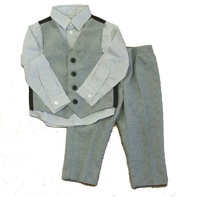 Kenneth Cole 3-pieces Gray | White Special Occasion Outfit 24 Months 