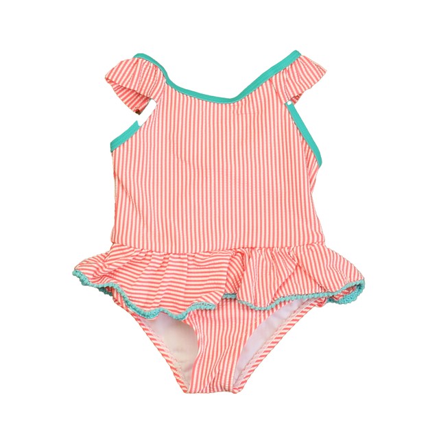 Kensie Pink | White | Turquoise 1-piece Swimsuit 24 Months 