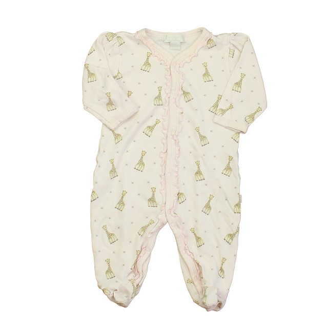 Kissy Kissy Pink Giraffe Long Sleeve Outfit 3-6 Months 