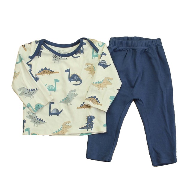Kissy Kissy 2-pieces White | Blue Dinosaurs Apparel Sets 9 Months 